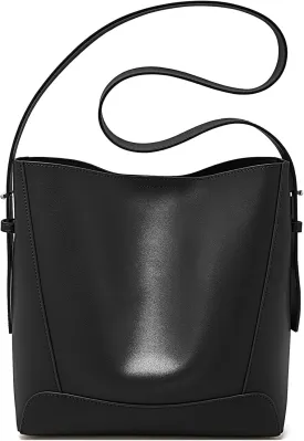 FOXLOVER Leather Bucket Tote Purse for Women Designer Tote Bag and Handbags Shoulder Bag with Pockets and Magnetic Snap