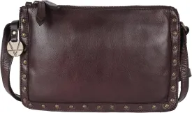 Genuine Italian Leather Boho Studded Crossbody Shoulder Bag - Stylish, Durable, & Perfect for Everyday Use for women