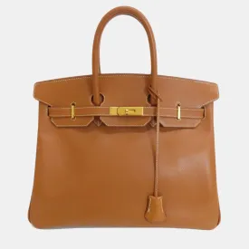 Gold Couchvel Birkin 35 Handbag