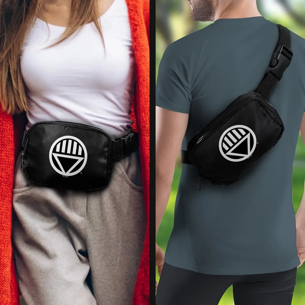 Green Lantern Blackest Night Black Lantern Logo Belt Bag, Crossbody Fanny Pack for Women and Men, Adjustable
