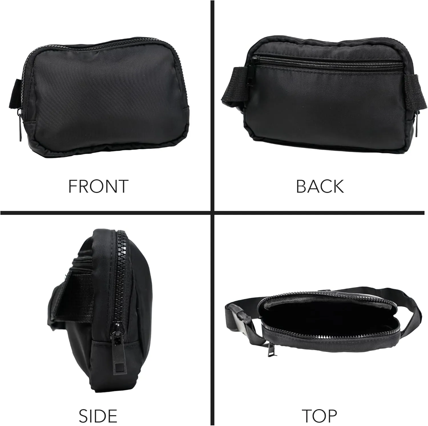 Green Lantern Blackest Night Black Lantern Logo Belt Bag, Crossbody Fanny Pack for Women and Men, Adjustable