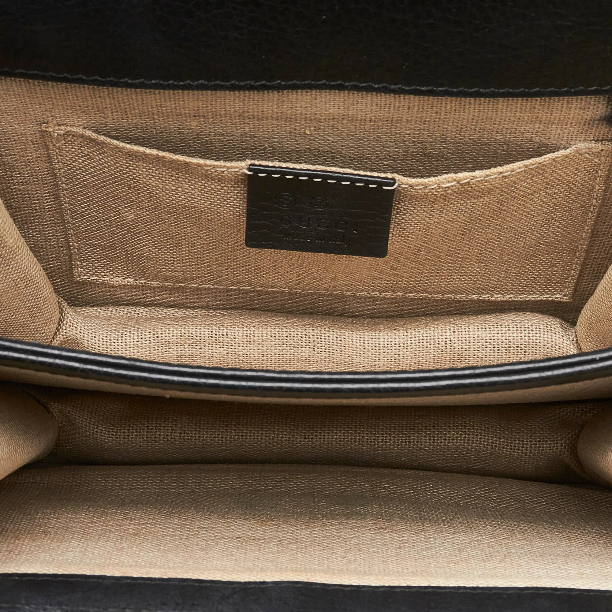 Gucci Interlocking G Black Dollar Calfskin