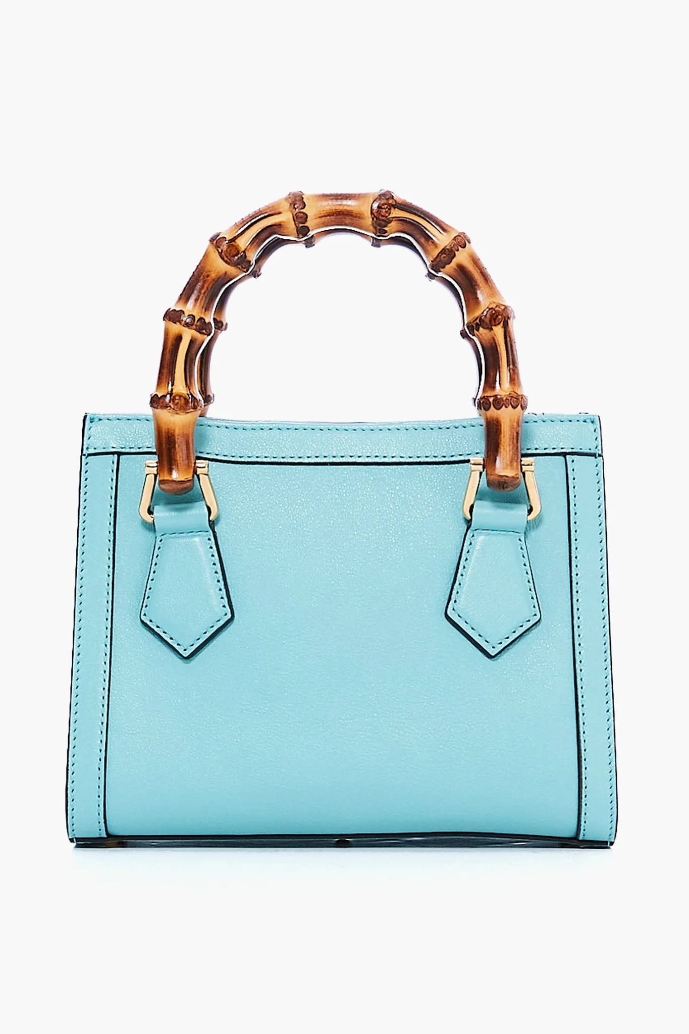 Gucci Light Blue Leather Diana Mini Tote Bag