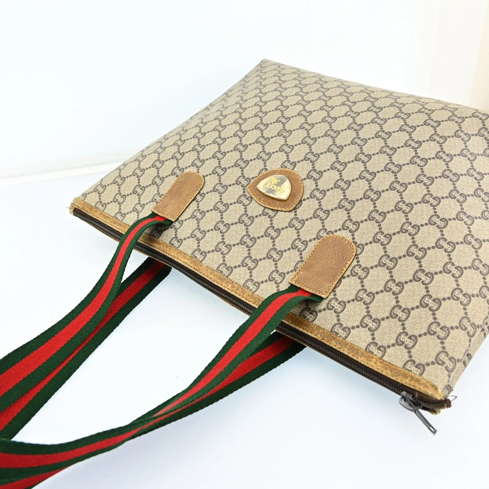 Gucci Plus Tote Bag Sherry Line Browns
