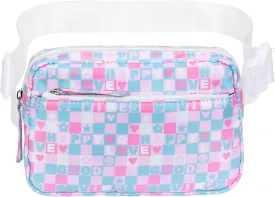 HDE Belt Bag 2L Fanny Pack Cross Body with Adjustable Strap Travel Waist Pack - Good Vibes
