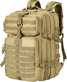 Himal Outdoors Military Tactical Backpack - Large Army 3 Day Assault Pack Molle Bag Rucksack,40L (Khaki)