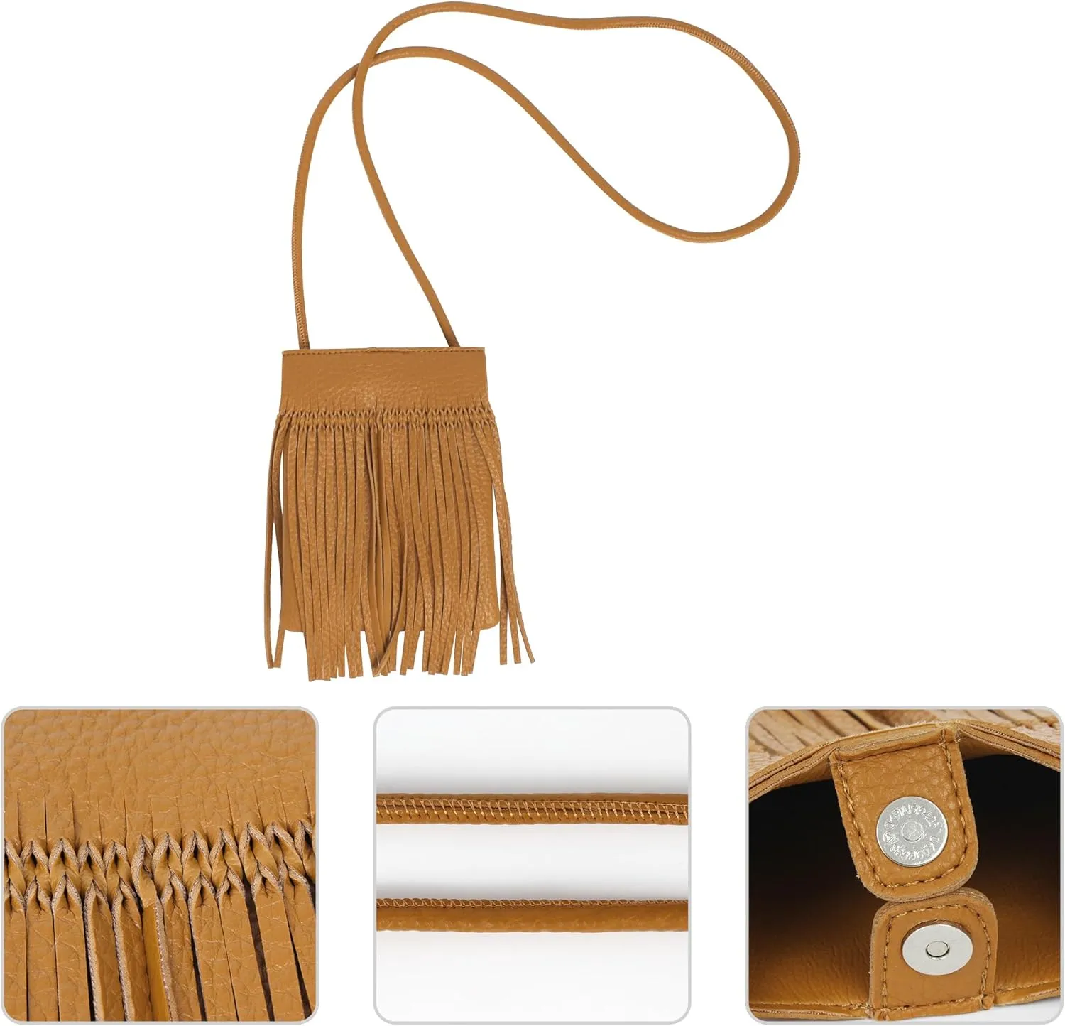 Hoce Womens Leather Fringe Messenger Bag Large Hobo Crossbody Tassel Shoulder Bags, Gift for Mom Wife Girlfriend