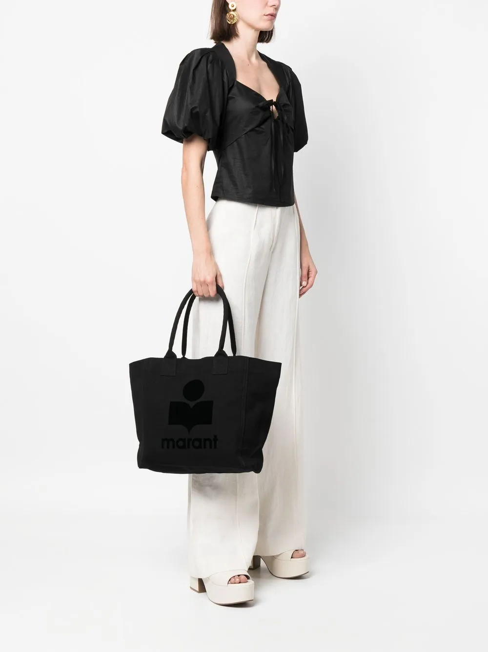 Isabel Marant Women Yenky Small Cotton Tote Bag