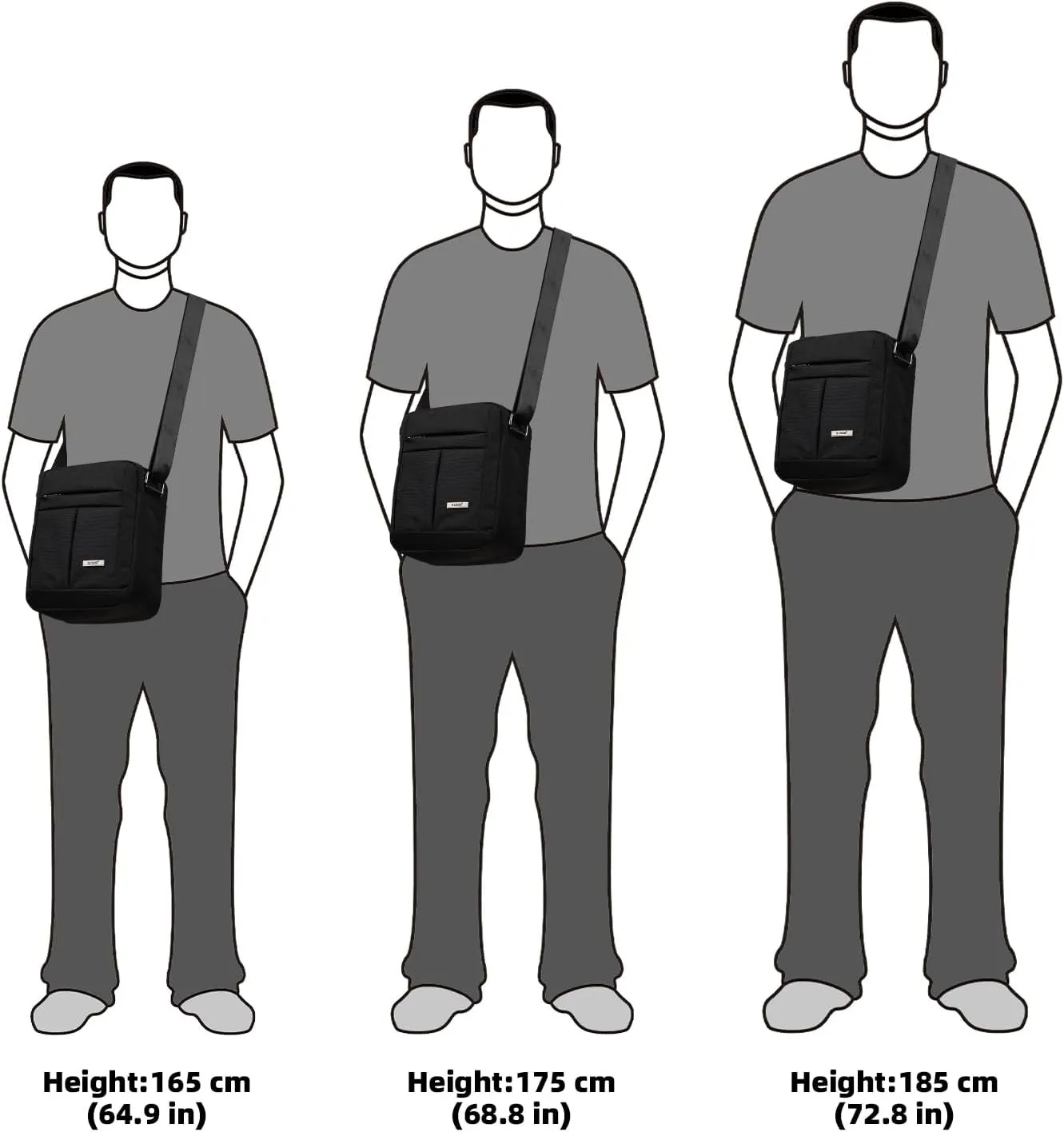 KL928 Men's Messenger Bag - Crossbody Shoulder Bags Travel Bag Man Purse Casual Sling Pack for Work Business