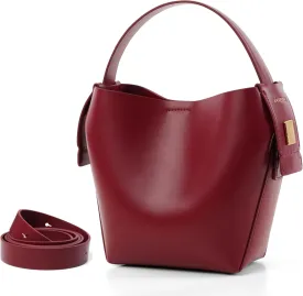 LA FESTIN Leather Bucket Bags for Women - Adjustable Long Strap Designer Crossbody Handbags, Shoulder Purse for Everyday Use