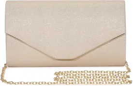 Ladies Evening Clutch Bag Envelope Handbag Prom Bridal Wedding Party Purse with Detachable Chain