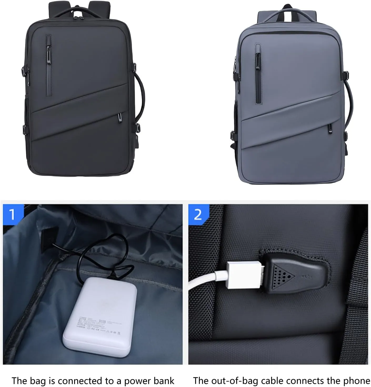 Laptop Backpack Travel Water College Backpack with USB Charging Port for Men Women Laptop Business Briefcases