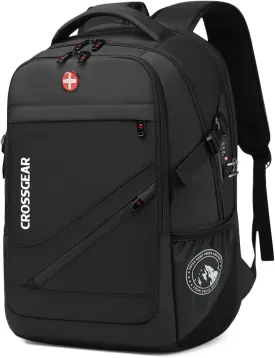Large Travel Backpack Waterproof Laptop Bag Airline Approved Business Office Work Computer Casual Daypacks TSA Lock Anti-Theft Bookbag with USB Port Fit 17.3 inch Laptops for Men Women