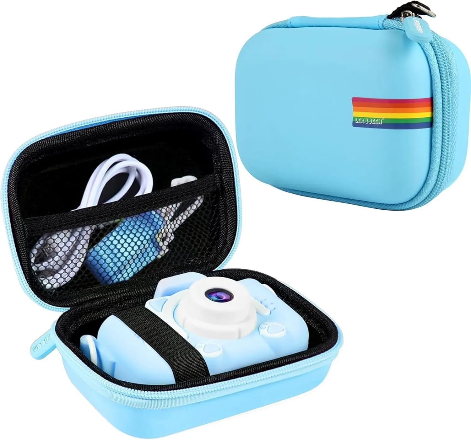 Leayjeen Kids Camera Case Compatible with Goopow/SGAINUL/Gofunly/ArtCWK and More Video Digital Camera Gift - Case for Toy Action Camera and Accessories(Case Only)