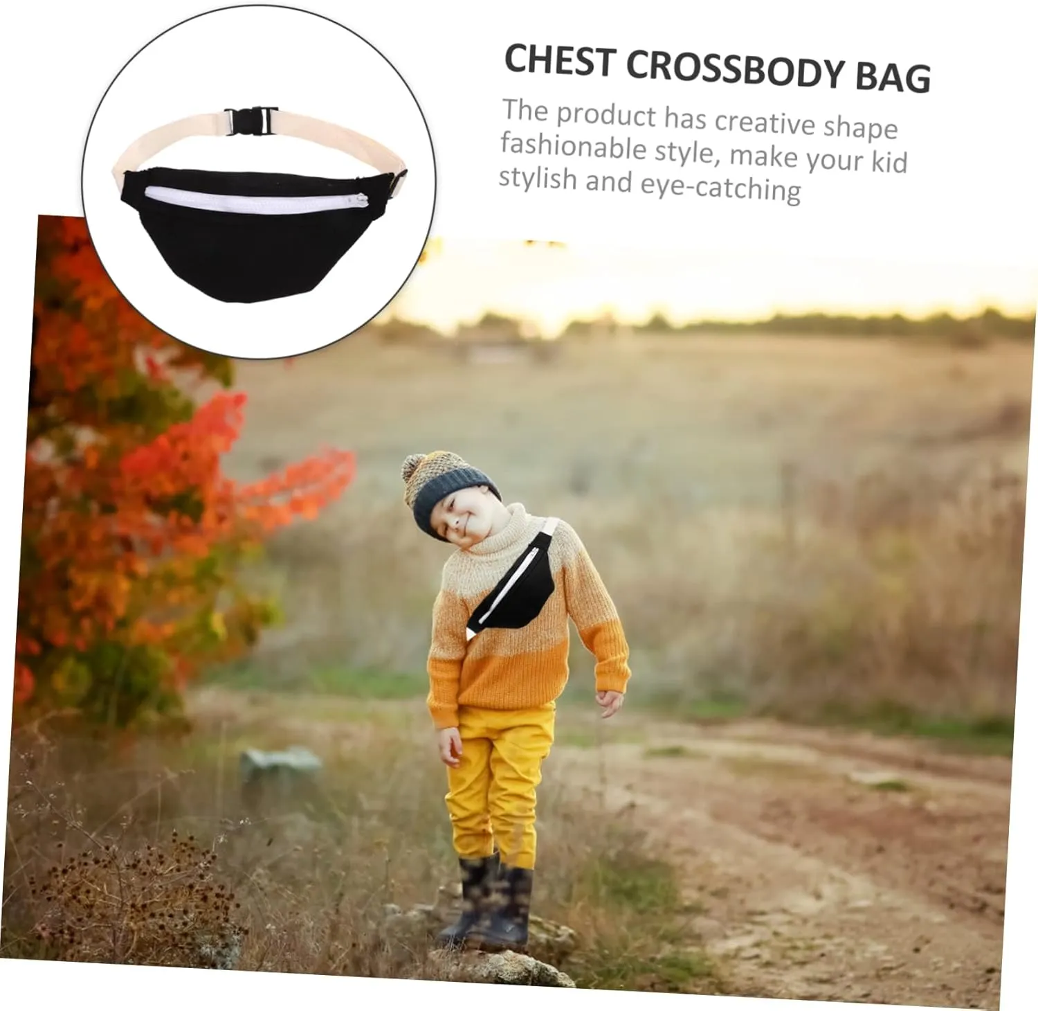 LIFKOME Girl Boy Storage and Girls Canvas Waist Bag Fanny Pack Fashionable Toddlers