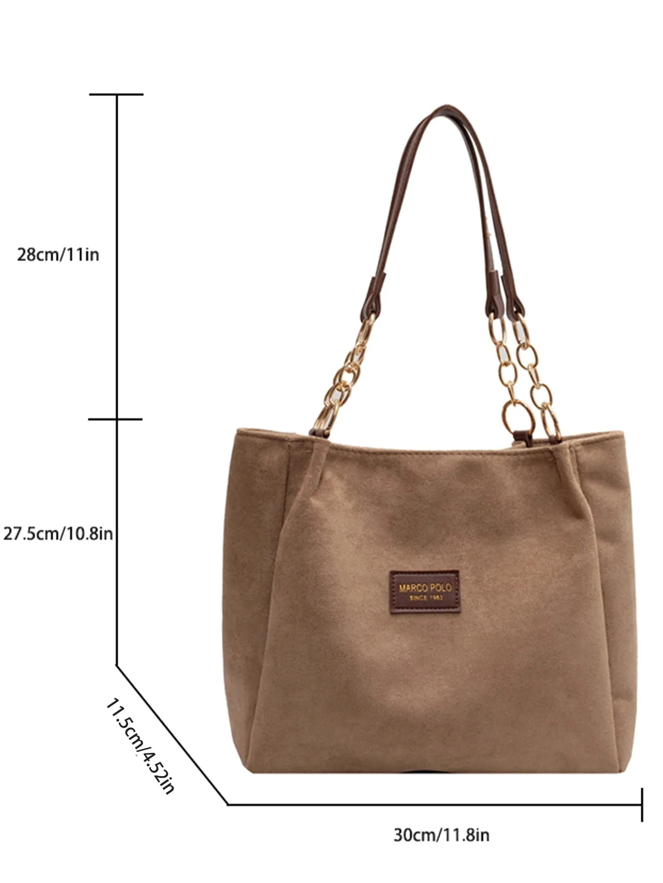 Luxury Faux Suede Ladies Tote – Perfect for Commuting & Casual Occasions