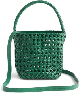 Madewell Micro Caning Bucket, Lagoon Green