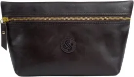 Makeup Bag | Travel Makeup Bag | Cosmetic Bag | Travel Toiletry Bag For Women, Girls | Leather Make Up Bags Purse For Brush | Zipper Pouch For Makeup Storage Organizing