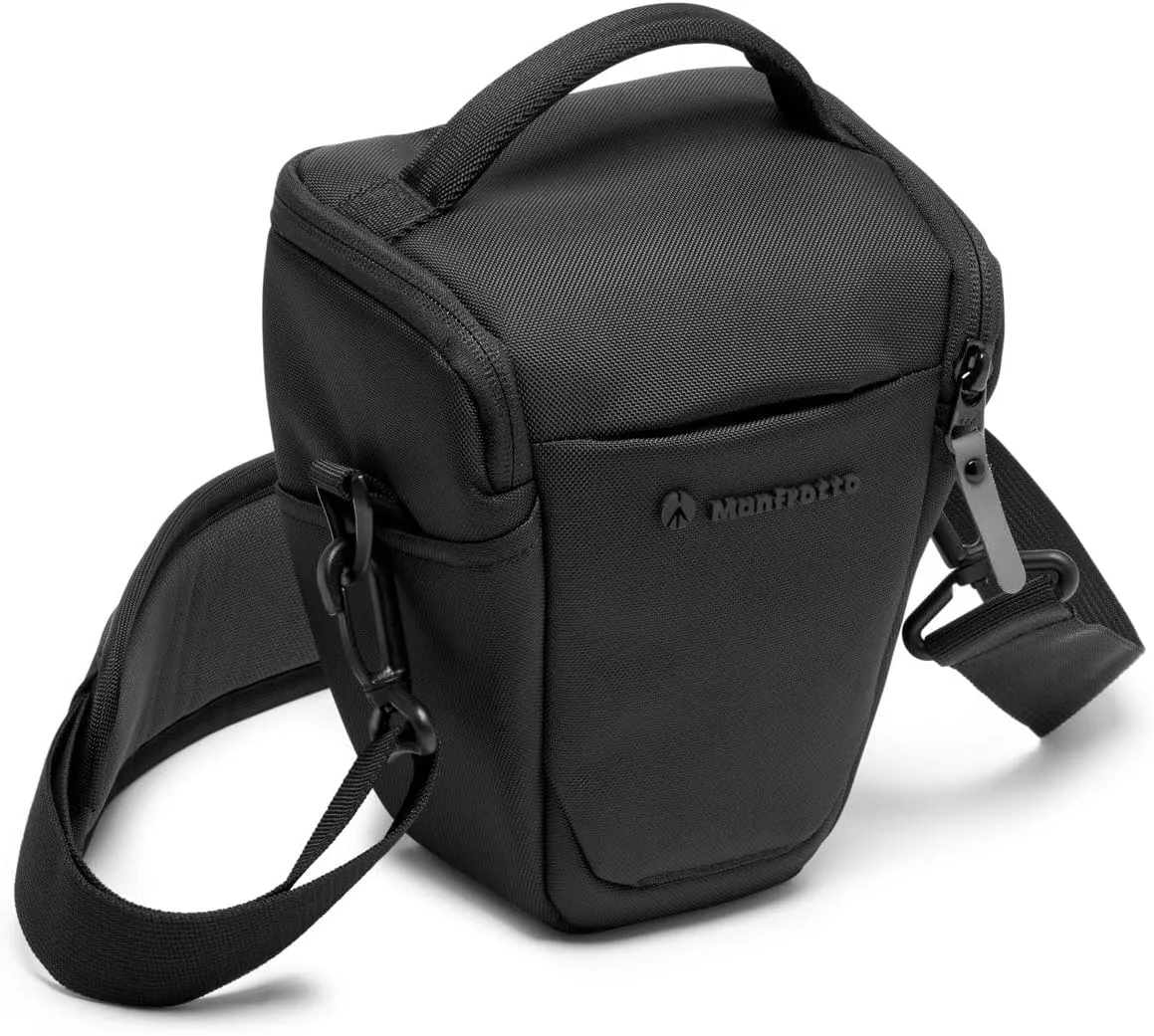 Manfrotto Advanced Holster S III, Case for Mirrorless Camera with Lens, Camera Bag with Tripod Mount and Rain Cover, Photography Accessories