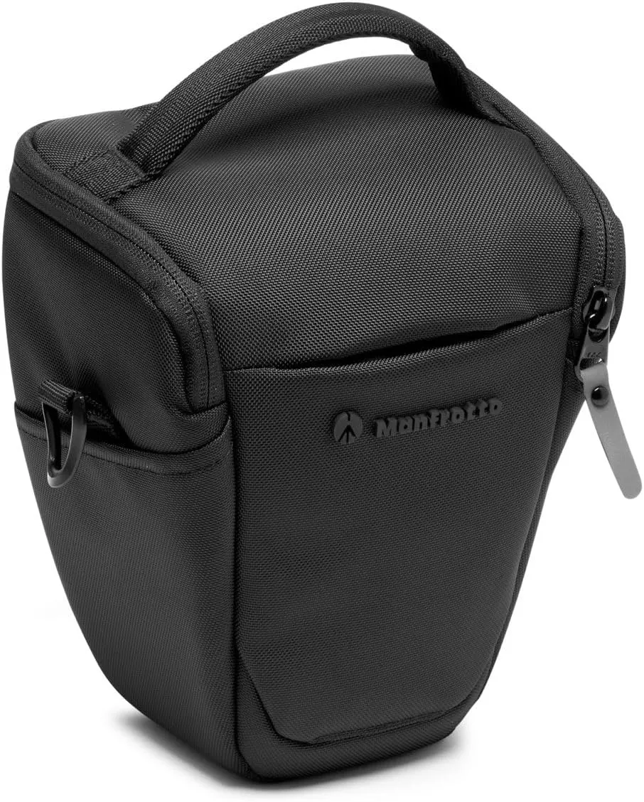 Manfrotto Advanced Holster S III, Case for Mirrorless Camera with Lens, Camera Bag with Tripod Mount and Rain Cover, Photography Accessories