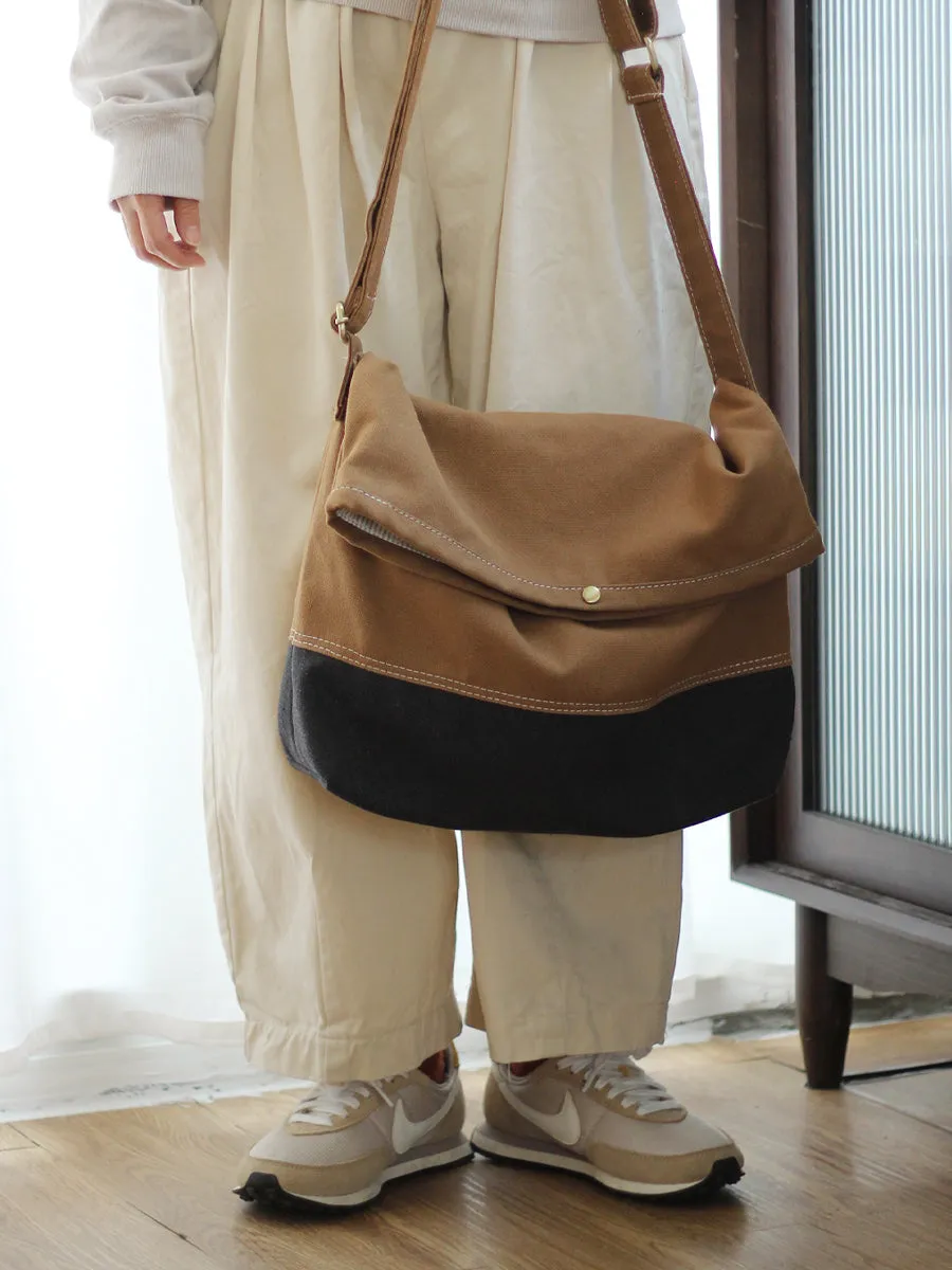 Mens Canvas Large Stachel Side Bags Canvas Messenger Bag Canvas Shoulder Bag for Women