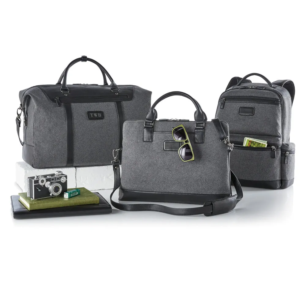 Metropolitan Felt Travel Satchel with Leather Trim