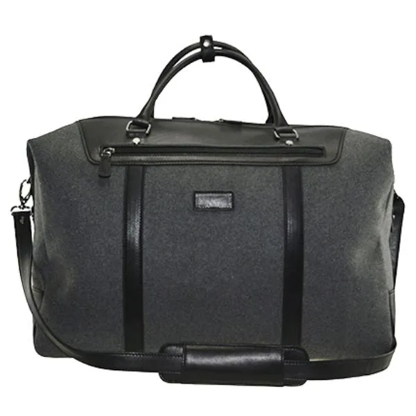 Metropolitan Felt Travel Satchel with Leather Trim