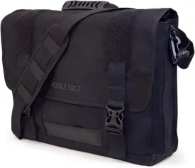 Mobile Edge ECO Laptop Messenger Bag for Men and Women, Fits Up To 17.3 Inch Laptops, Travel Work Computer Bag, Cotton Canvas, Padded Pockets, Black