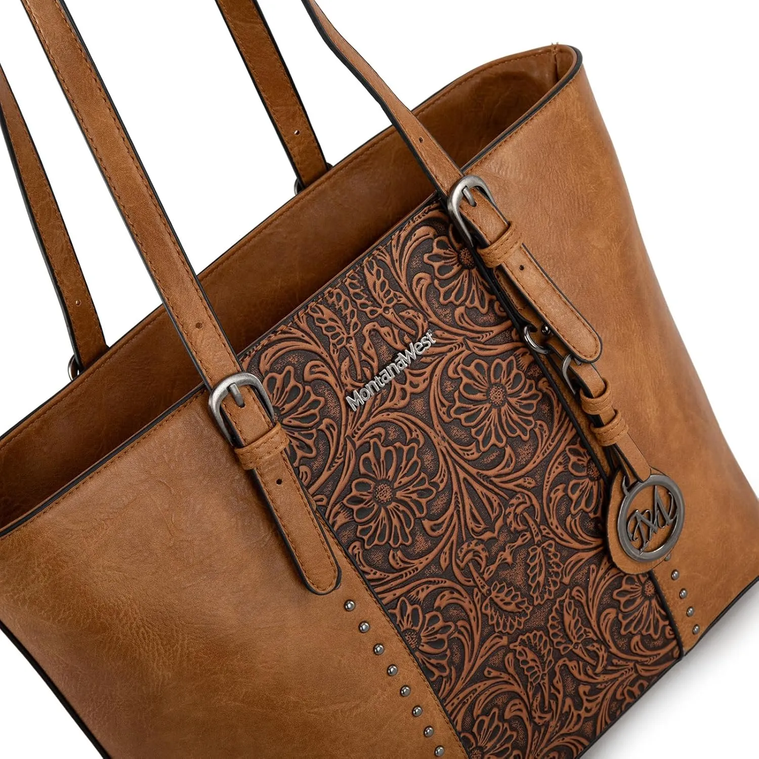 Montana West Tote Bag for Women Large Purse and Handbags Set Embossed Collection Purse 2Pcs Set