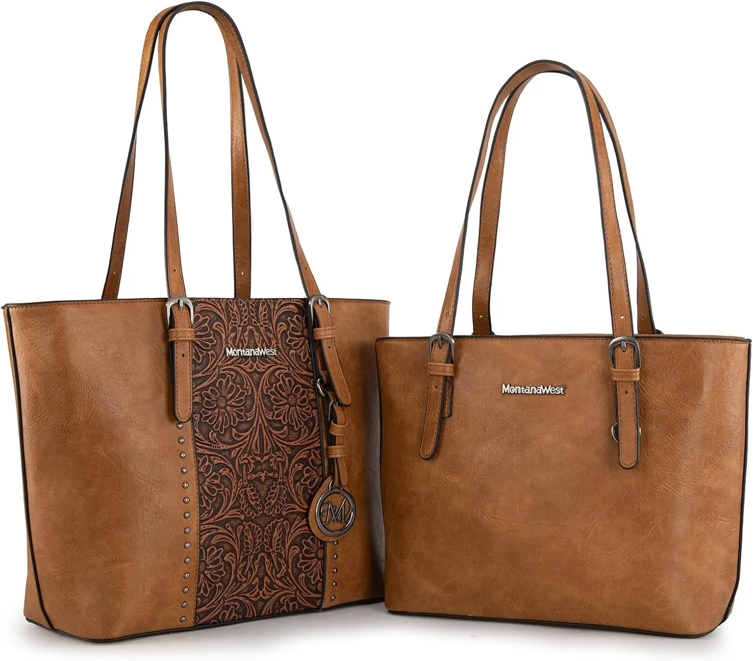 Montana West Tote Bag for Women Large Purse and Handbags Set Embossed Collection Purse 2Pcs Set