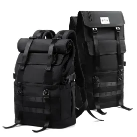 MOYYI 3 in 1 Convertible Expand Waterproof Large Capacity Travel Backpack Men Women Roll Top Teen 17 inch Laptop School Bag Male
