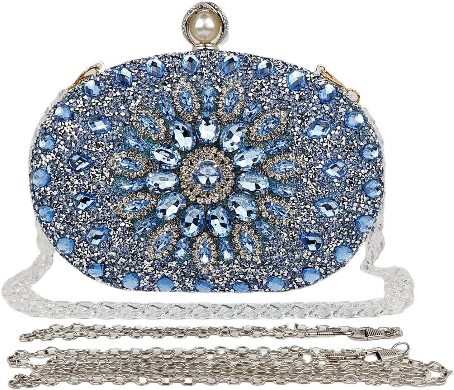 Multicolor Rhinestone Women Evening Clutch Purse Bridal Sparkly Diamond Bag Crystal Handbags Prom Wedding Cocktail Purse