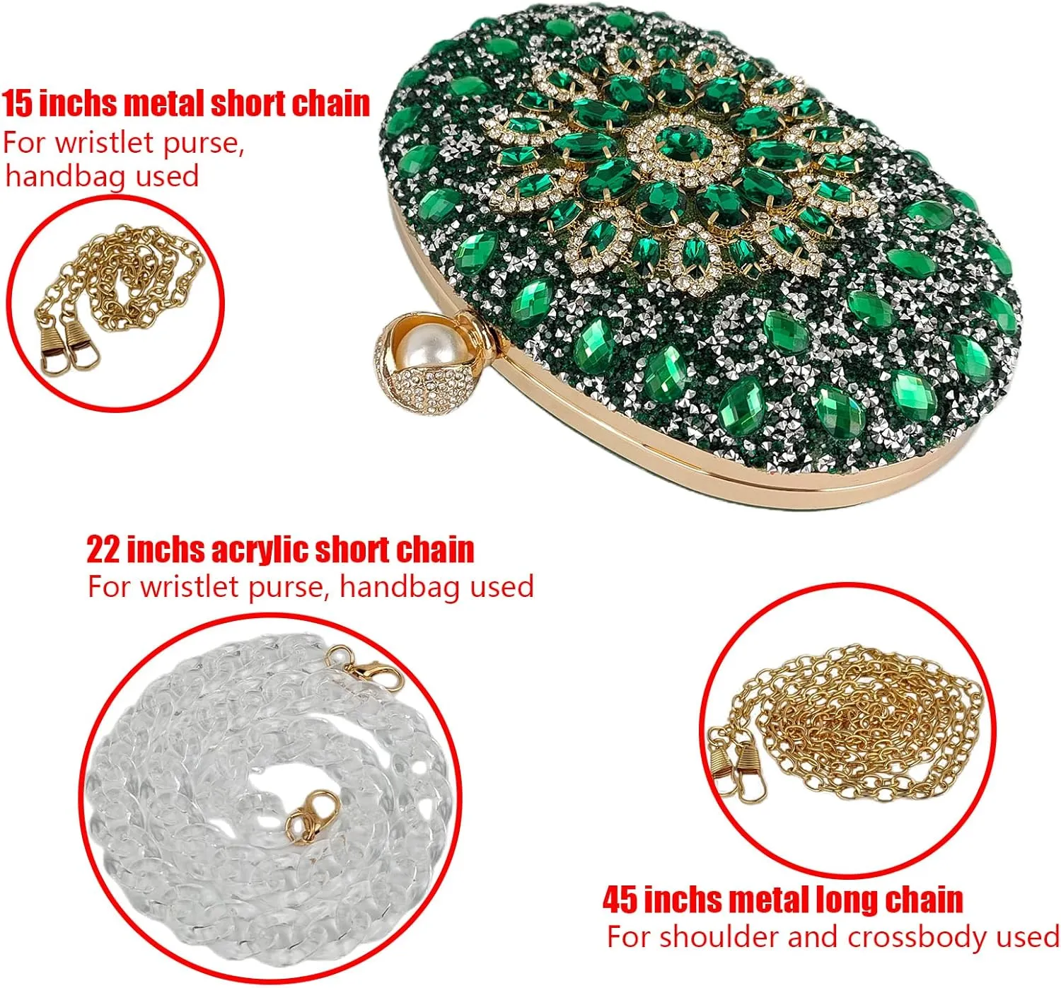Multicolor Rhinestone Women Evening Clutch Purse Bridal Sparkly Diamond Bag Crystal Handbags Prom Wedding Cocktail Purse