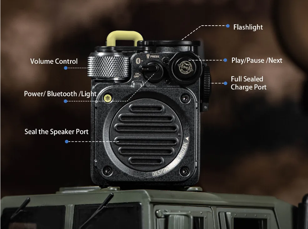 MUZEN Wild Mini Rugged Outdoor Portable Bluetooth Speaker
