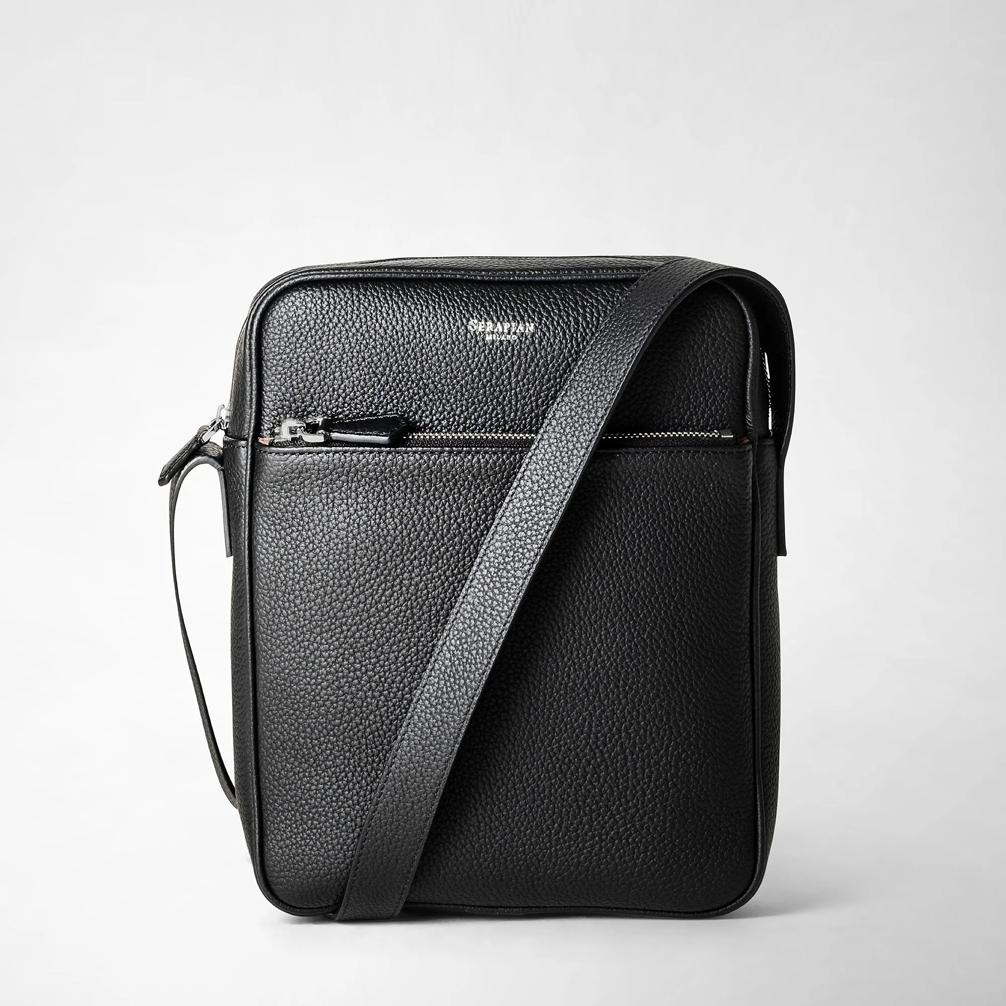 NORTH SOUTH MESSENGER IN CACHEMIRE LEATHER