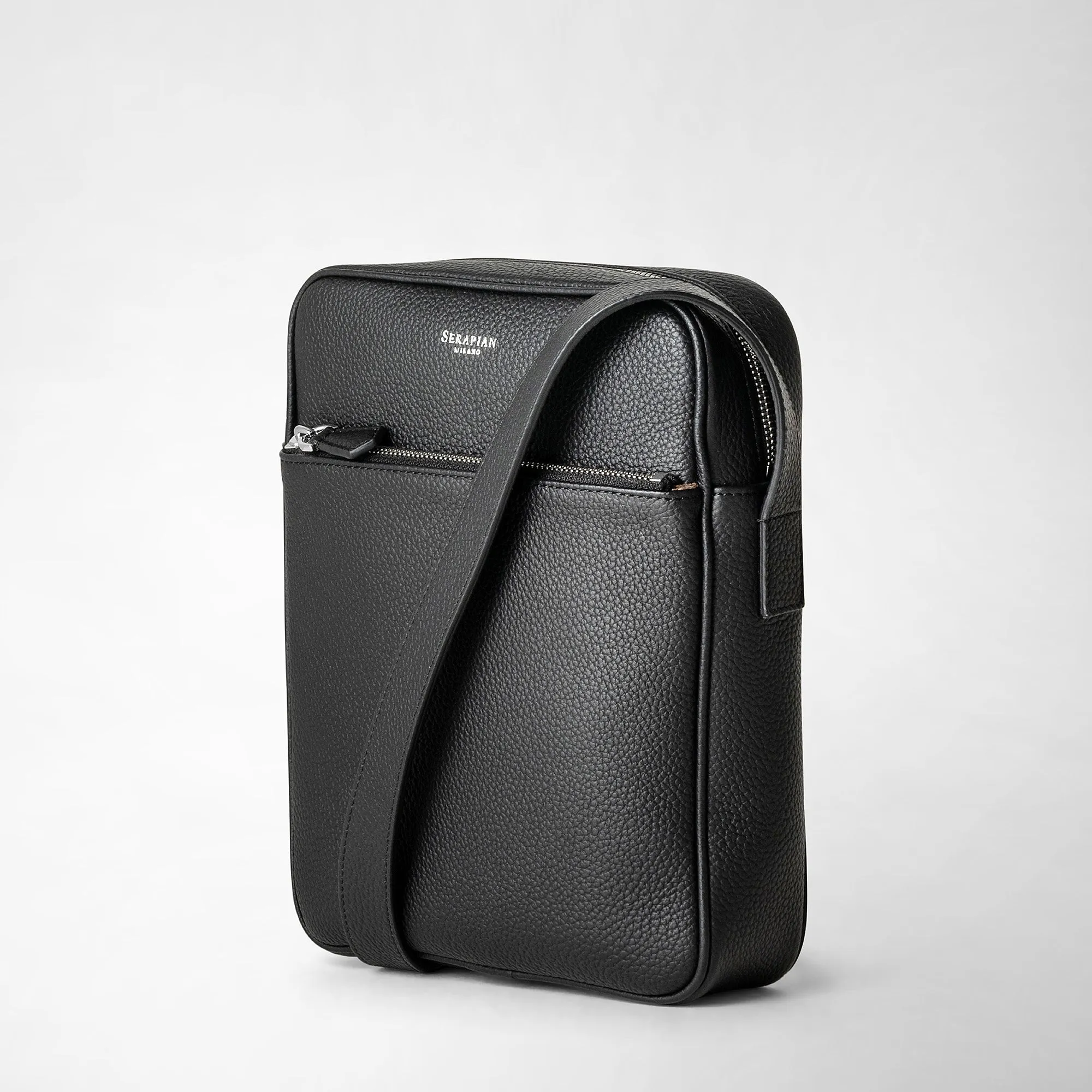 NORTH SOUTH MESSENGER IN CACHEMIRE LEATHER