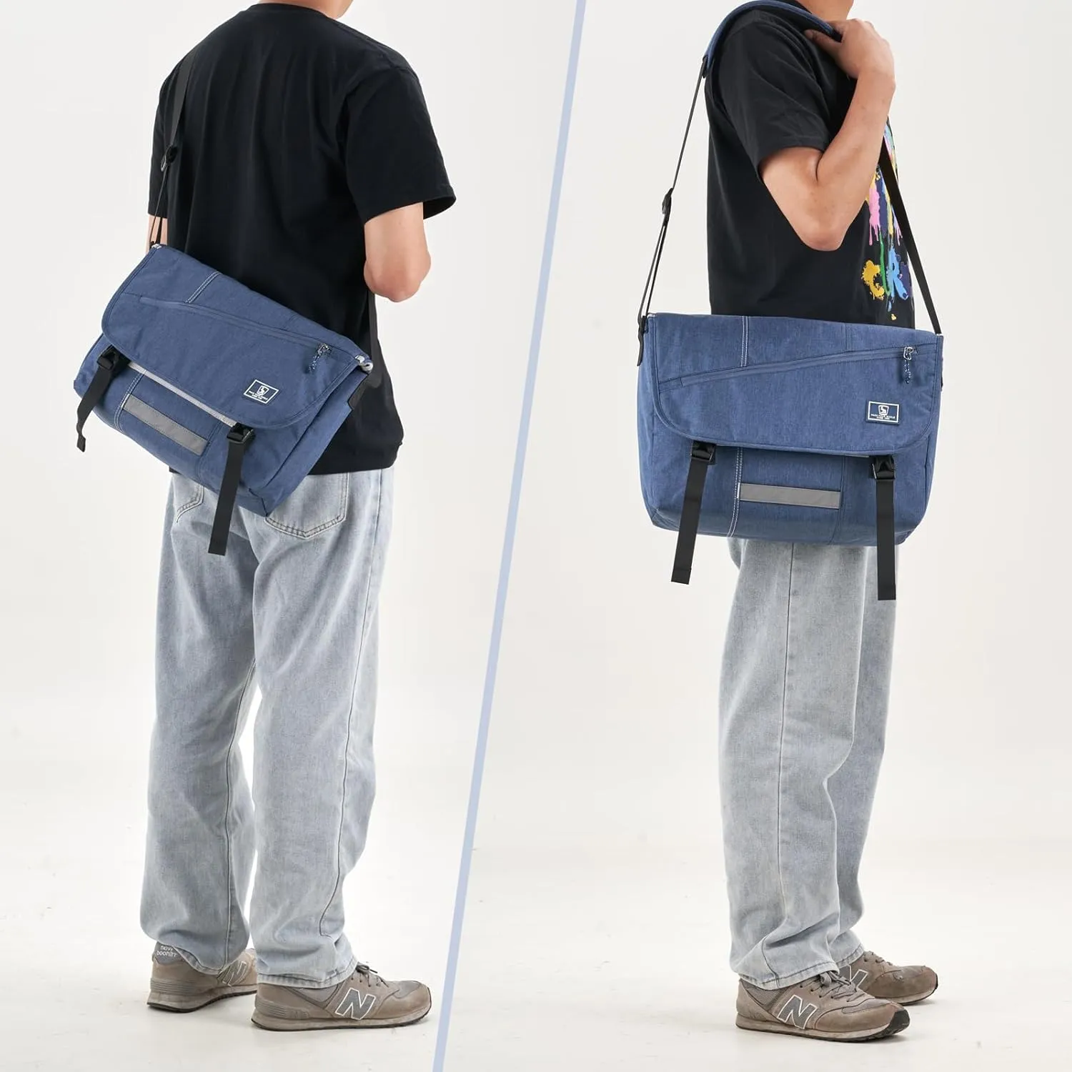 OIWAS Messenger Bag for Men 15.6 Inch Laptop Satchel Bag Women Crossbody Shoulder Bags Briefcase Bag Travel Work Computer Blue