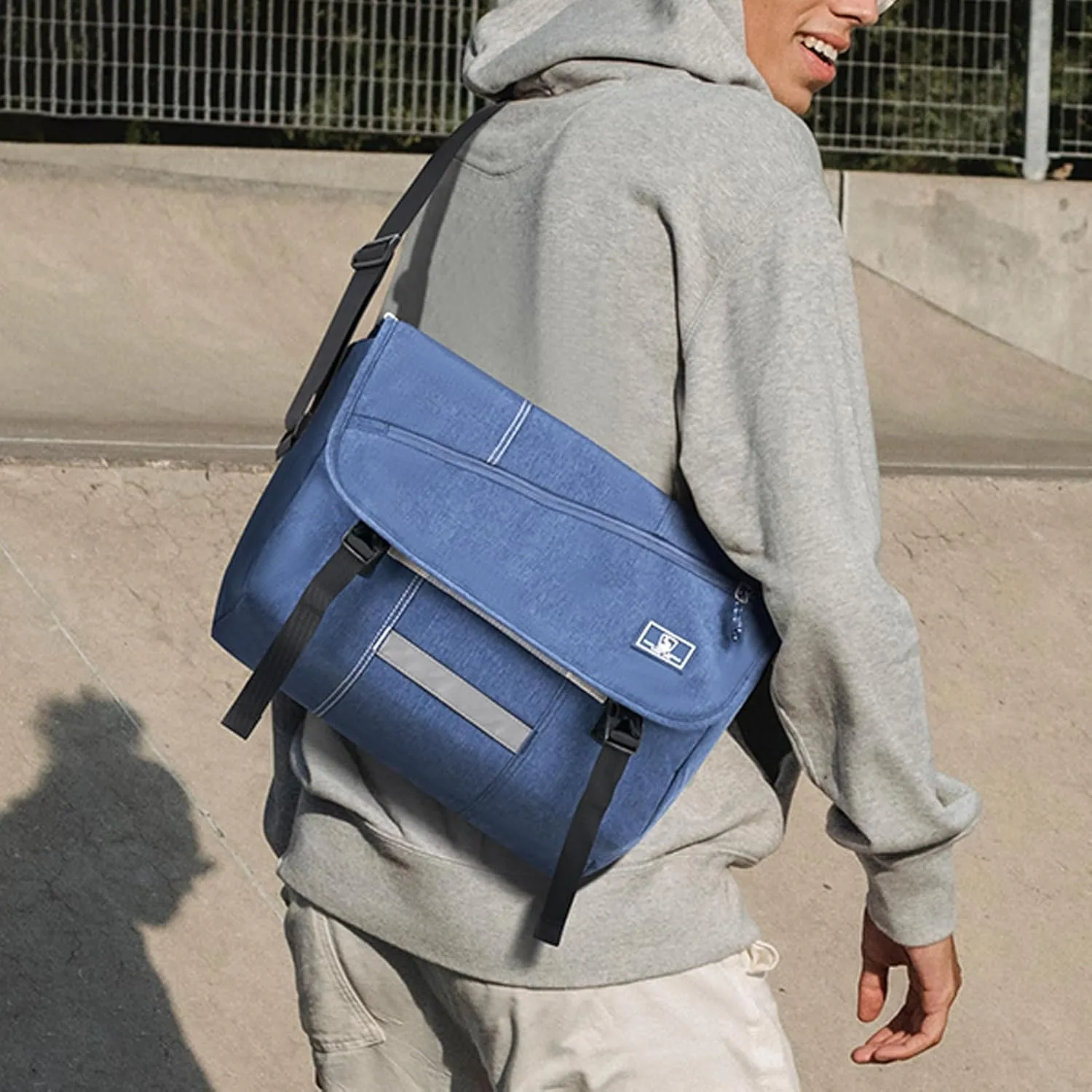 OIWAS Messenger Bag for Men 15.6 Inch Laptop Satchel Bag Women Crossbody Shoulder Bags Briefcase Bag Travel Work Computer Blue