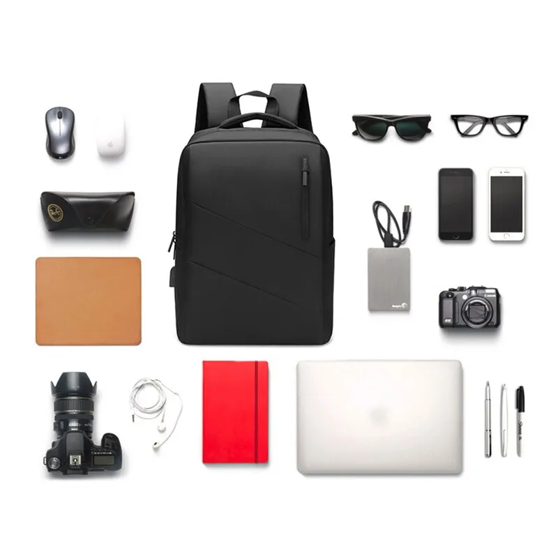 Oxford Business Backpack with USB Charging Port – Unisex, Sleek, and Functional