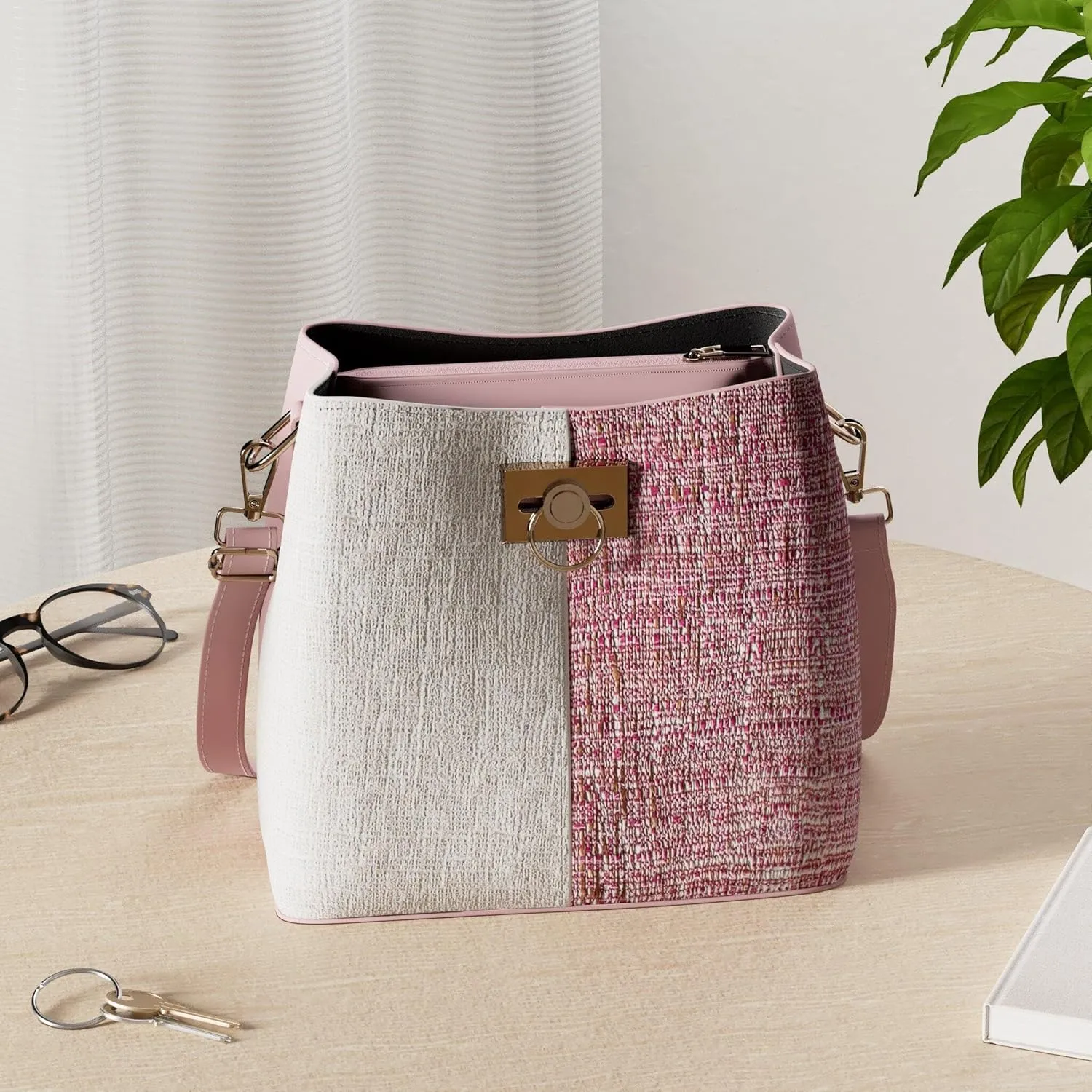 PINCNEL Small Crossbody Purses for Women, Shoulder Bag for Women, PU Leather Crossbody Bags Bucket Bag Handbags