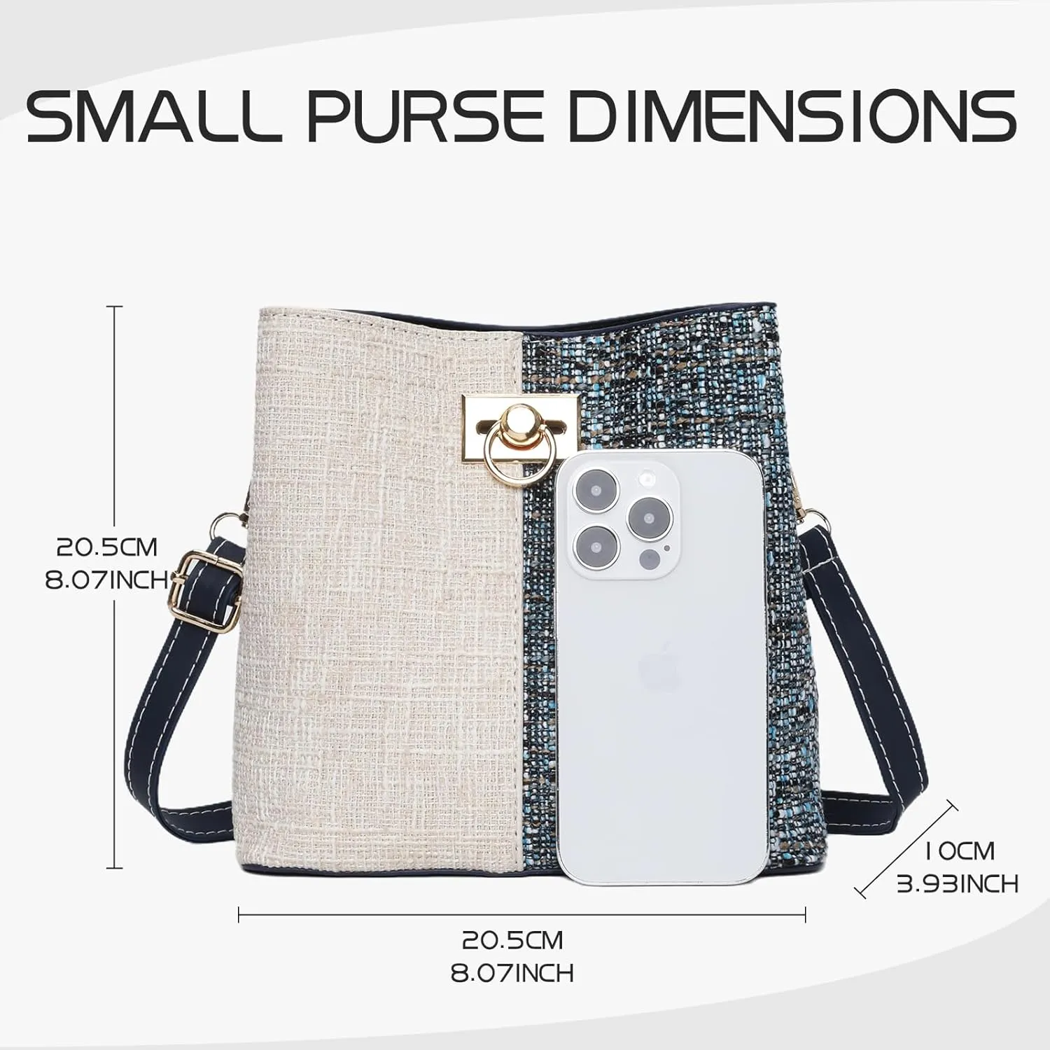 PINCNEL Small Crossbody Purses for Women, Shoulder Bag for Women, PU Leather Crossbody Bags Bucket Bag Handbags