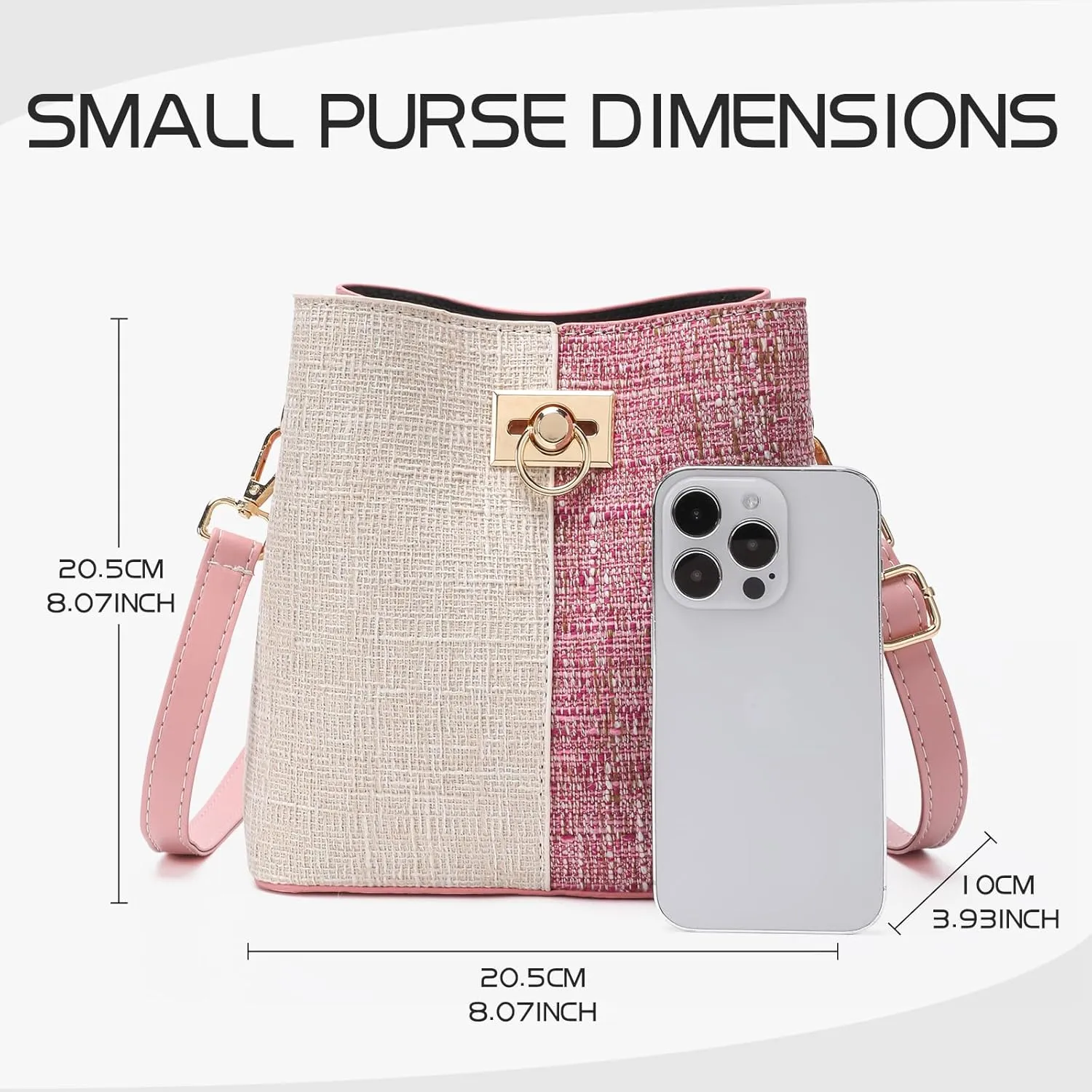 PINCNEL Small Crossbody Purses for Women, Shoulder Bag for Women, PU Leather Crossbody Bags Bucket Bag Handbags