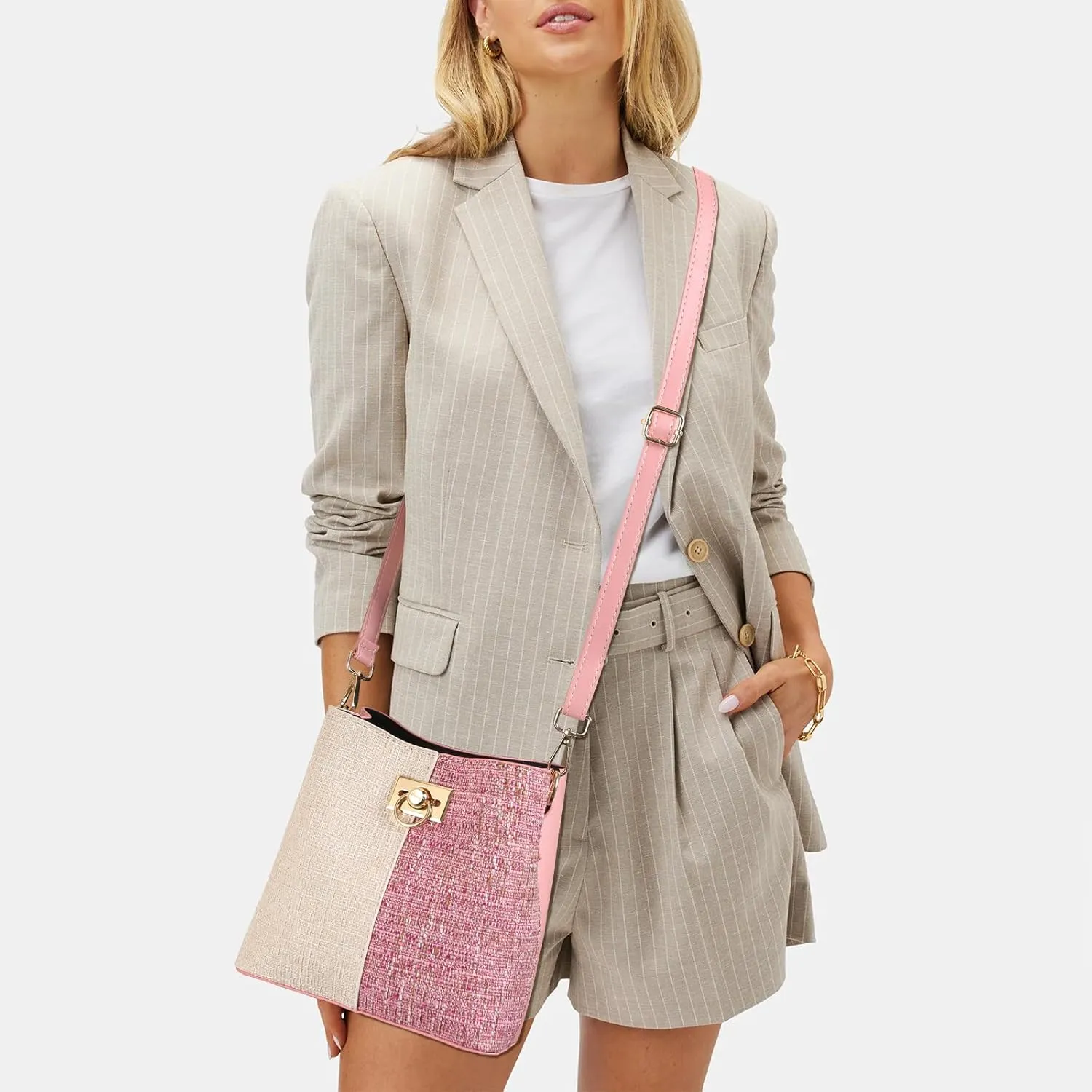 PINCNEL Small Crossbody Purses for Women, Shoulder Bag for Women, PU Leather Crossbody Bags Bucket Bag Handbags