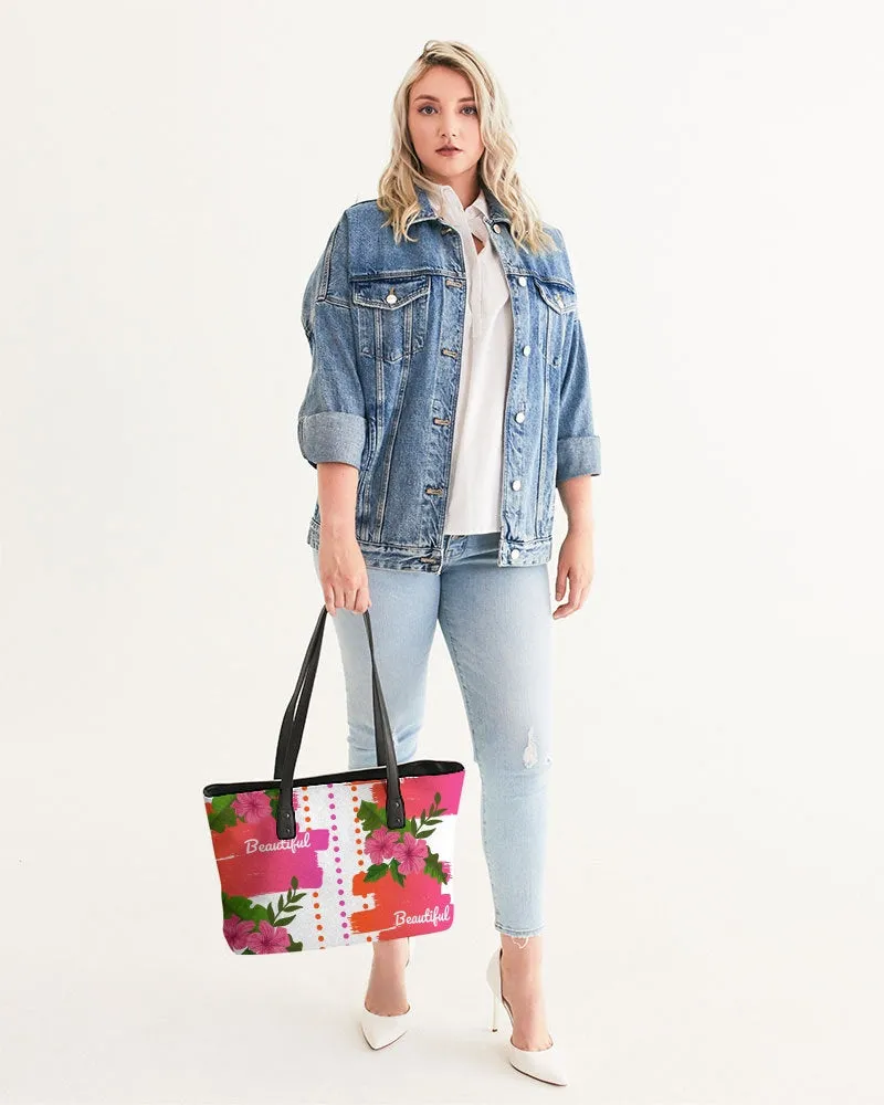 Pink Hibiscus Beautiful Graphic Tote Bag