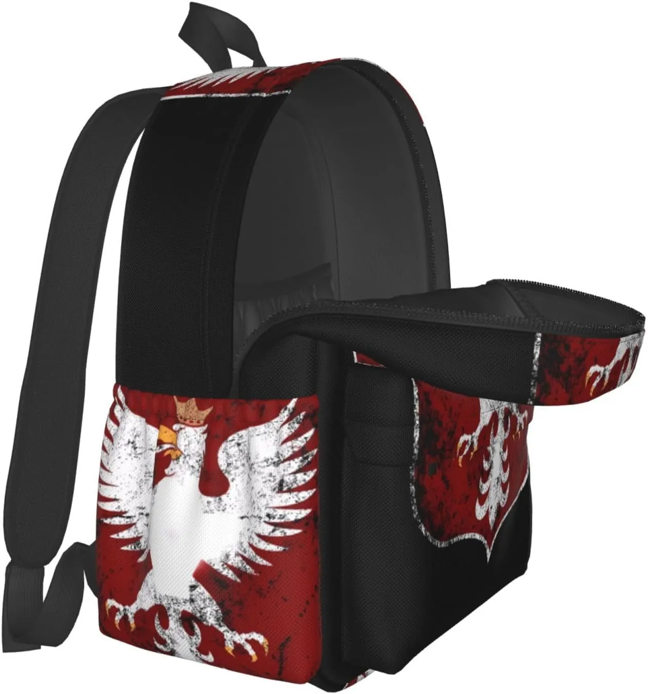 Polish Flag Poland Polska Eagle Laptop Backpack Shoulder Bag Laptop Pack Travel Backpacks Commuter Back Pack Casual Daypack Bags With Side Pockets