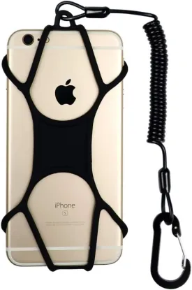 Rugged Phone Lanyard with Coiled Strap and Carabiner  Anti-Theft Cell Phone Tether for Hiking, Travel, Outdoor Use  Universal Phone Strap with Tether Tab, No Adhesive Needed