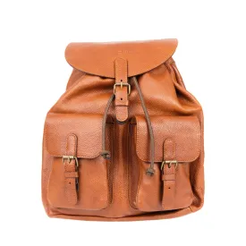 Ruitertassen Soft Leather Backpack, Cognac
