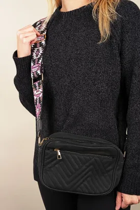 SALE 50% OFF! Kalindi Pass Guitar Strap Black Dani Crossbody