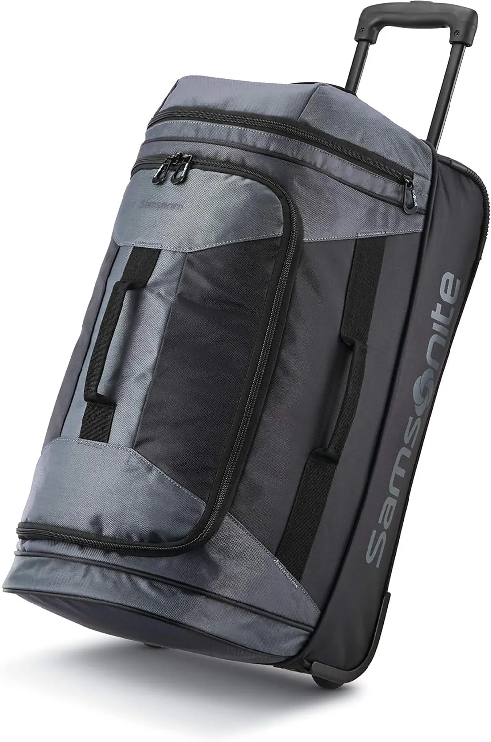 Samsonite Andante 2 Wheeled Duffel Bag  22-Inch Durable Rolling Luggage with Inline Skate Wheels, Push-Button Handle & Spacious Compartments  Travel-Friendly and Lightweight - Moss Green/Black