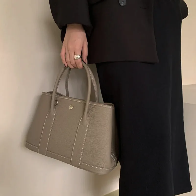 SEALBEER popular New TOGO Cowhide Women's Bag Shoulder Tote Bag Versatile Garden Bag Handheld Large Bag Shopping Bag Bucket Bag